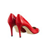 decoltè sacchetto vernice rossa tacco 10