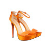 sandalo raso  vinile tacco stiletto 